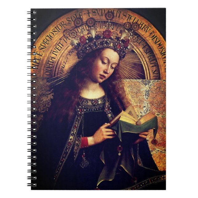 Virgin Mary -  Ghent Altarpiece by Jan van Eyck Notebook (Front)