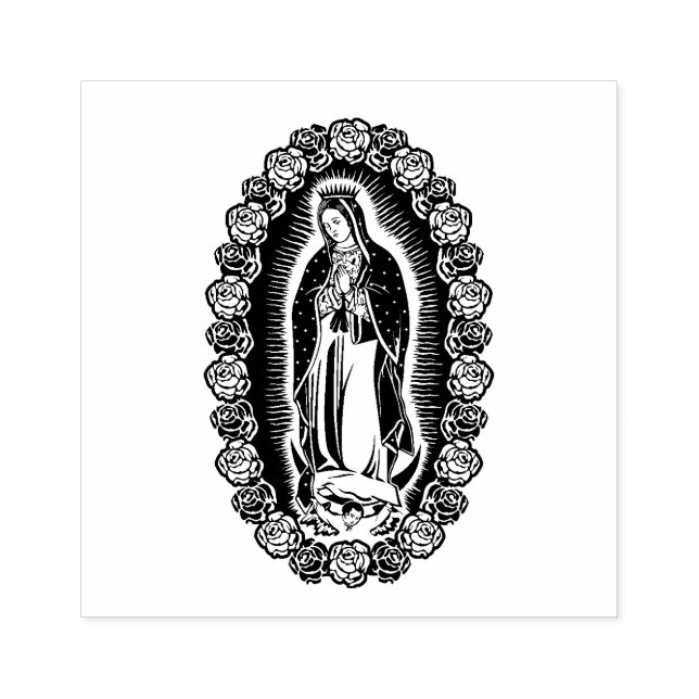 Virgin Mary Guadalupe  Prayer Catholic Religious Rubber Stamp (Imprint)