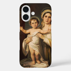 Virgin Mary holding baby Jesus iPhone 16 Case