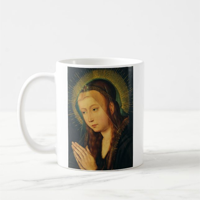 Virgin Mary in prayer Coffee Mug (Left)