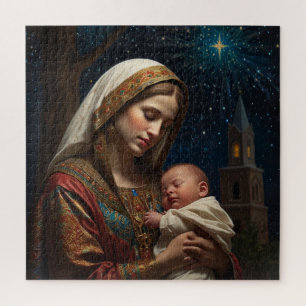 Virgin Mary & Jesus Christmas Nativity Jigsaw Puzzle