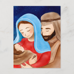 Virgin Mary Jesus Nativity Christmas Postcard
