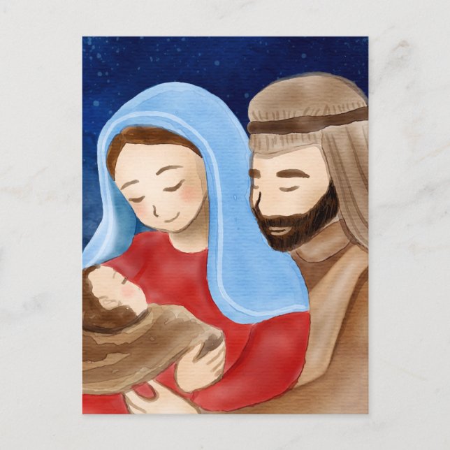 Virgin Mary Jesus Nativity Christmas Postcard (Front)