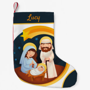 Virgin Mary Jesus Nativity Christmas Small Christmas Stocking