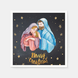 Virgin Mary Jesus Nativity Christmas Vintage Napkin
