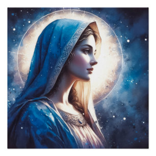 Virgin Mary Jesus  Poster