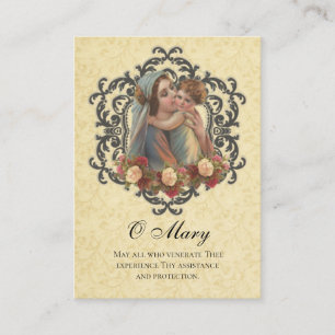 Virgin Mary Jesus Spiritual Communion Holy Card