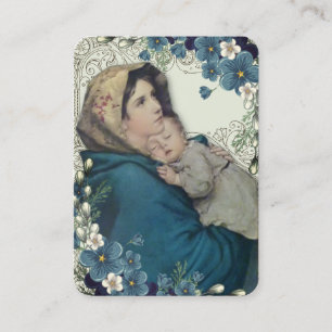 Virgin Mary Jesus  Vintage Religious Prayer Holy Place Card