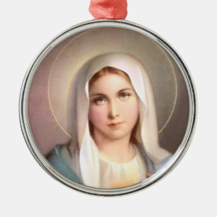 VIRGIN MARY METAL ORNAMENT