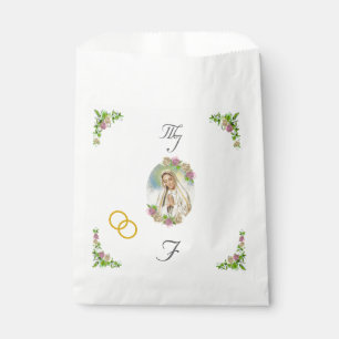 Virgin Mary Monogrammed Wedding Favor Bags
