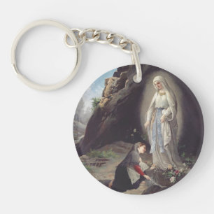 Virgin Mary of Lourdes Key Ring