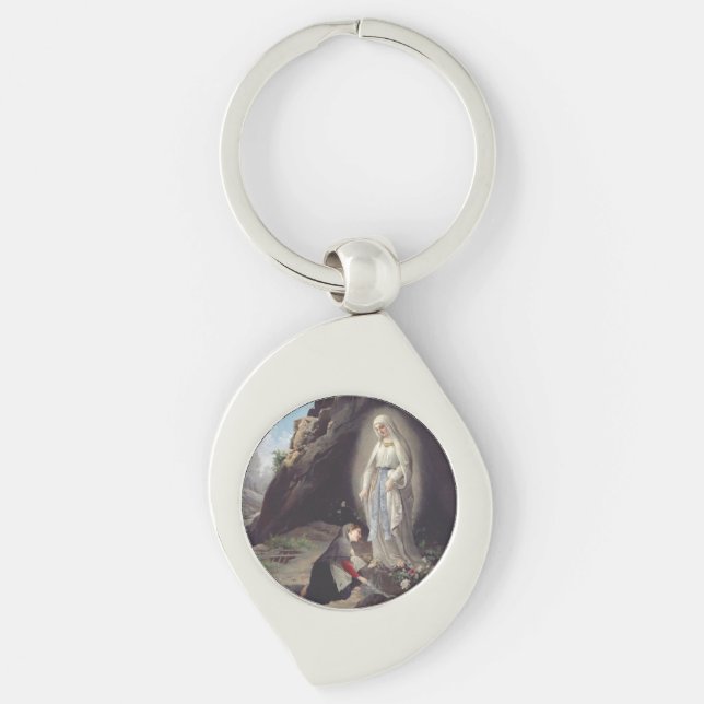 Virgin Mary of Lourdes Key Ring (Front)