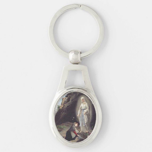 Virgin Mary of Lourdes Key Ring (Front)