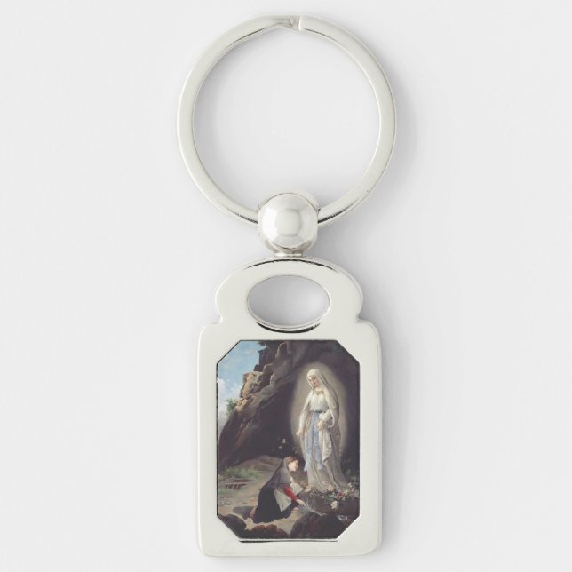 Virgin Mary of Lourdes Key Ring (Front)