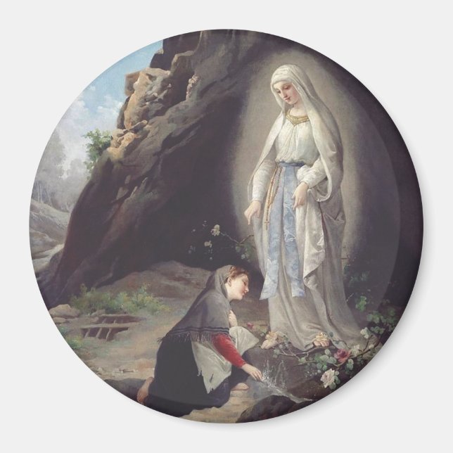 Virgin Mary of Lourdes Magnet (Front)