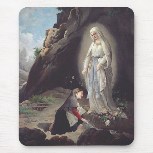 Virgin Mary of Lourdes Mouse Pad (Front)