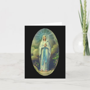 Virgin Mary Of Lourdes Our Lady Christian Gift For Card