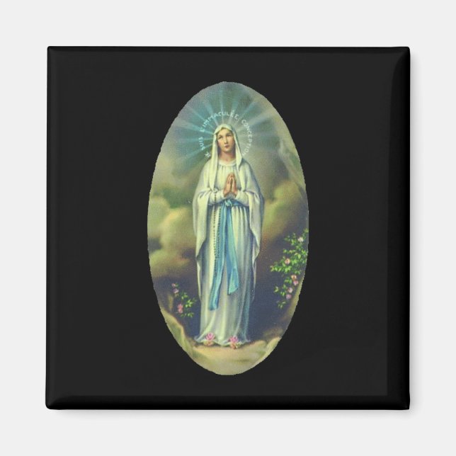 Virgin Mary Of Lourdes Our Lady Christian Gift For Magnet (Front)