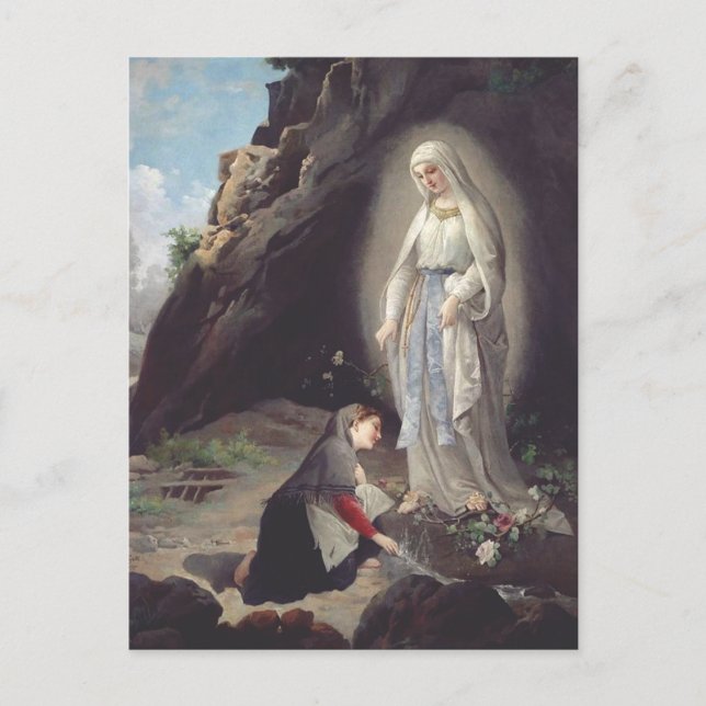 Virgin Mary of Lourdes Postcard (Front)