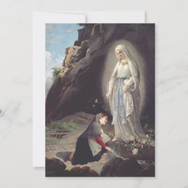 Virgin Mary of Lourdes Thank You Card (Front)