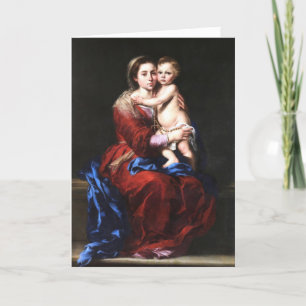 Virgin Mary of the Rosary Jesus Religious Card