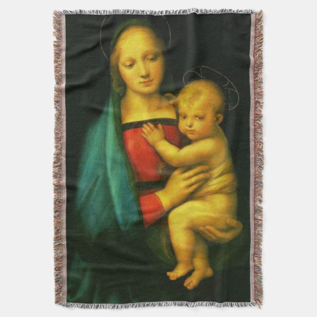 Virgin Mary Our Lady Madonna del Granduca Throw Bl (Front Vertical)