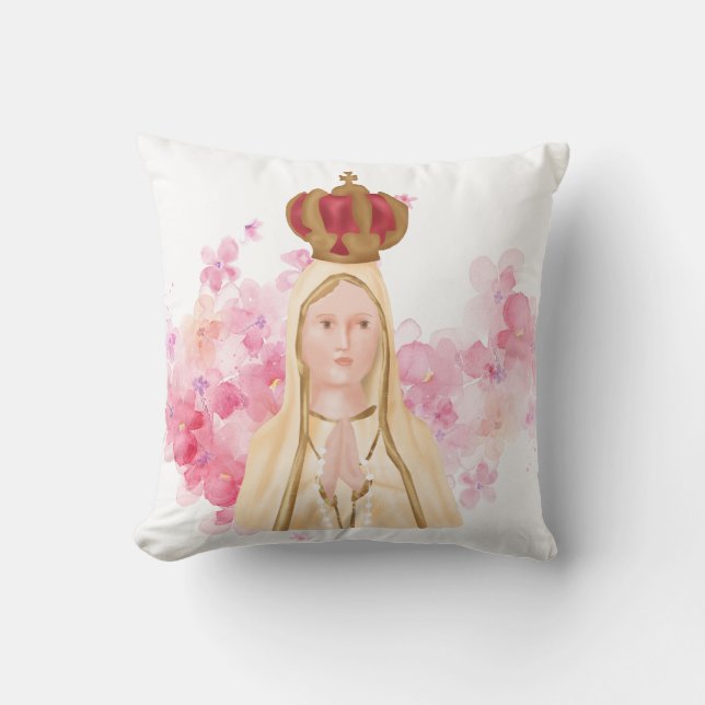 Virgin Mary - Our Lady of Fatima - Christian Cushion (Front)