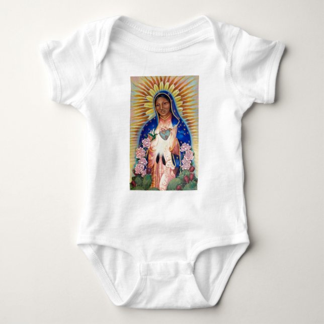 Virgin Mary - Our Lady Of Guadalupe Baby Bodysuit (Front)