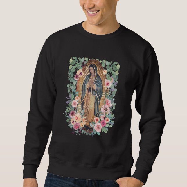 Virgin Mary Our Lady Virgen de Guadalupe Women's Sweatshirt (Front)