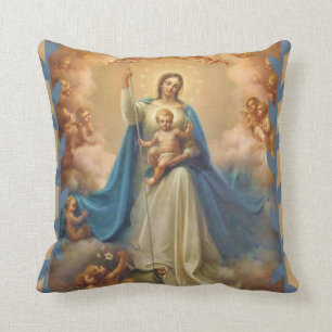 Virgin Mary Queen of the Angels Cushion