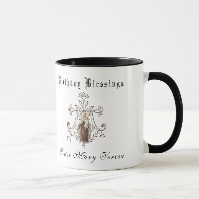 Virgin Mary Religious Catholic Jesus Prayer Mug (Right)