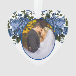 Virgin Mary Religious Roses Photo Lace Ornament