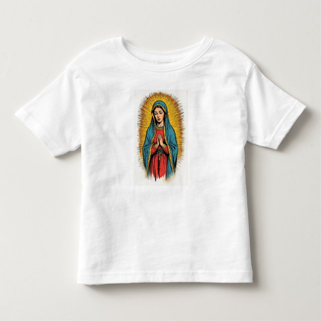 Virgin Mary Retro Toddler's Tee Shirt (Front)