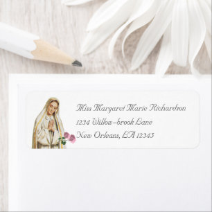 Virgin Mary Return Address Label
