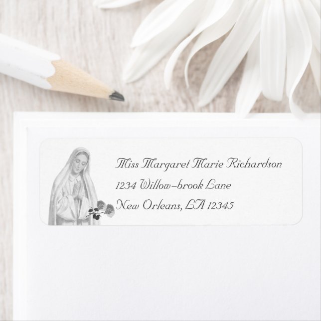 Virgin Mary Return Address Label (Insitu)