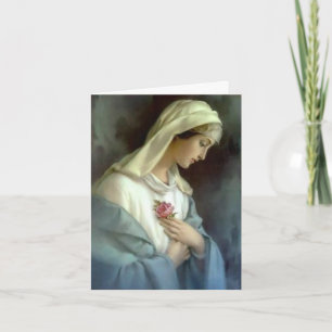 Virgin Mary Roses Catholic Condolence Thank You