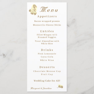 Virgin Mary Sepia Catholic Wedding Menu