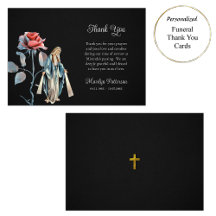 Virgin Mary Single Rose Roman Catholic Funeral