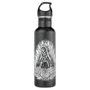 Virgin Mary Skeleton Gothic Catholic Punk Traditio 710 Ml Water Bottle