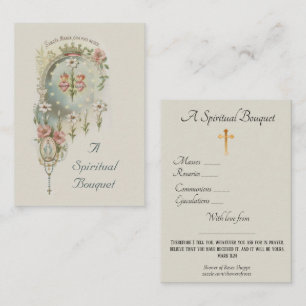 Virgin Mary Spiritual Bouquet Prayer Holy Card