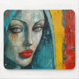 Virgin Mary Street Art Mouse Pad