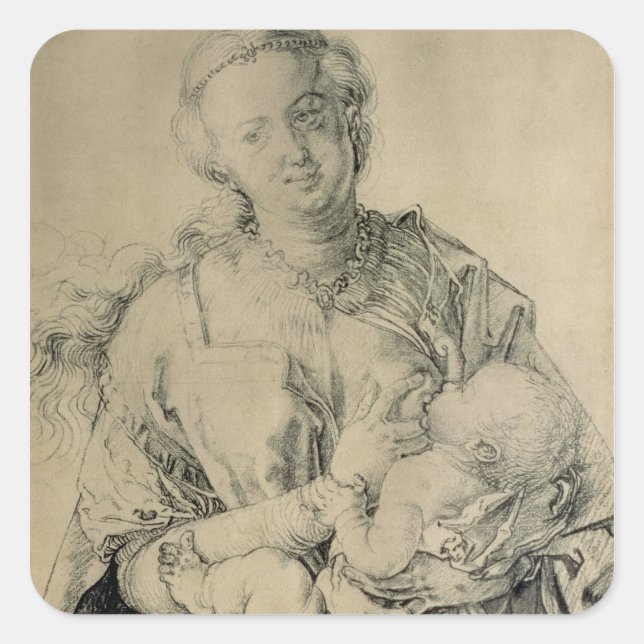 Virgin Mary suckling the Christ Child, 1512 Square Sticker (Front)