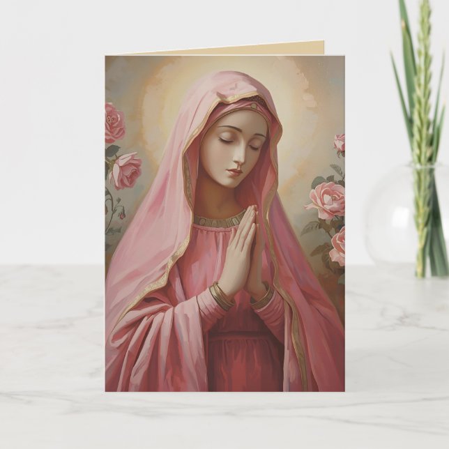 VIrgin Mary Sympathy Folded Greeting Card (Front)