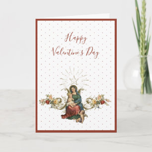 Virgin Mary Valentines Day Religious Catholic Card