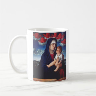 Virgin Mary with Baby Jesus and red cherubs Coffee Mug