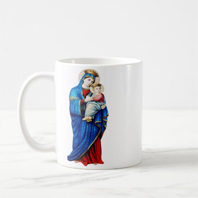 Virgin Mary with Baby Jesus Coffee Mug (Left)