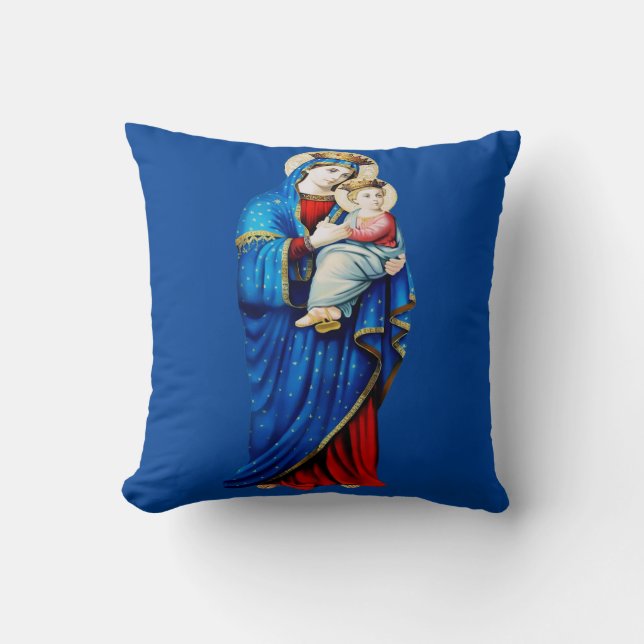 Virgin Mary with Baby Jesus Cushion (Front)