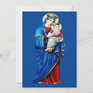 Virgin Mary with Baby Jesus Holiday Card