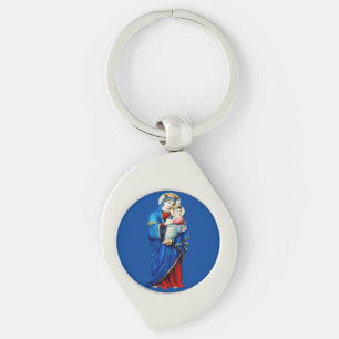 Virgin Mary with Baby Jesus Key Ring
