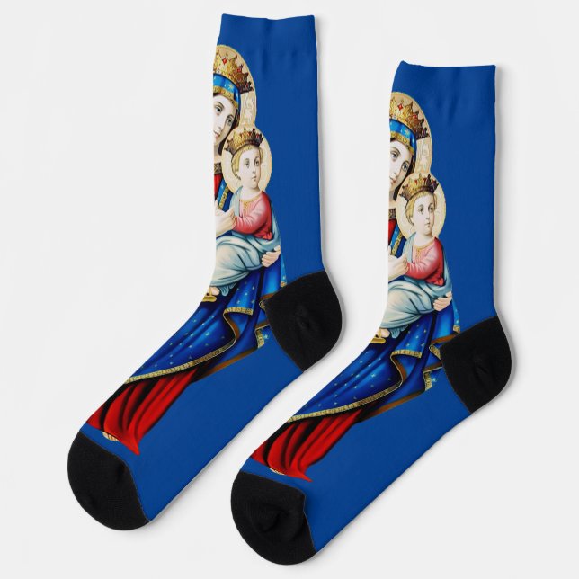 Virgin Mary with Baby Jesus Socks (Left)